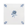 Chrysanthemum Delft Tile, Gold Lustre