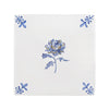 Chrysanthemum Delft Tile, Gold Lustre