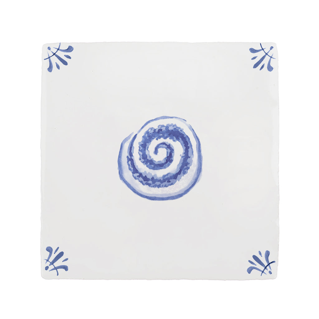 Cinnamon Roll Delft Tile