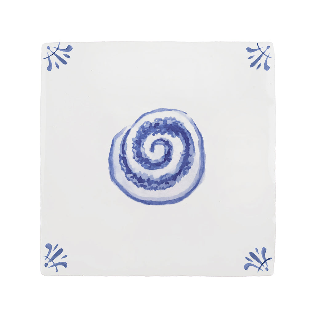 Cinnamon Roll Delft Tile