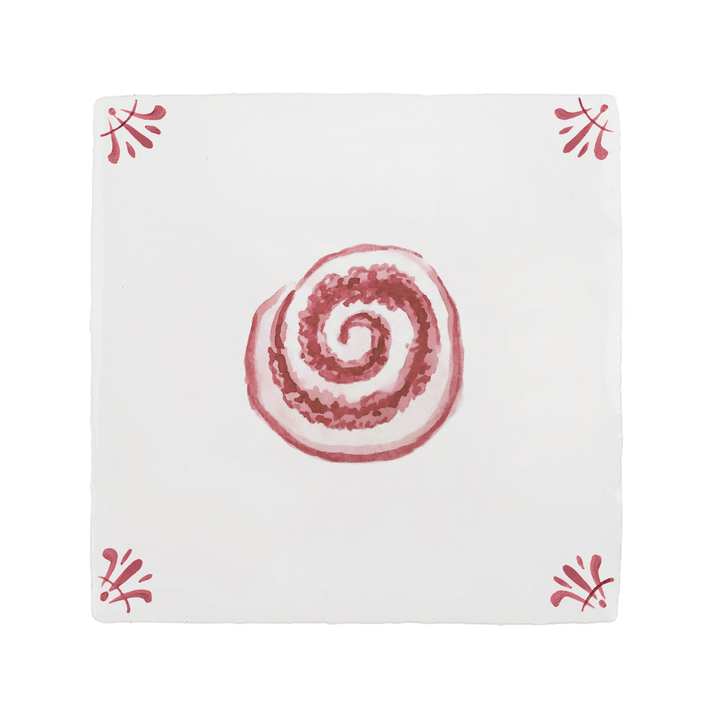 Cinnamon Roll Delft Tile