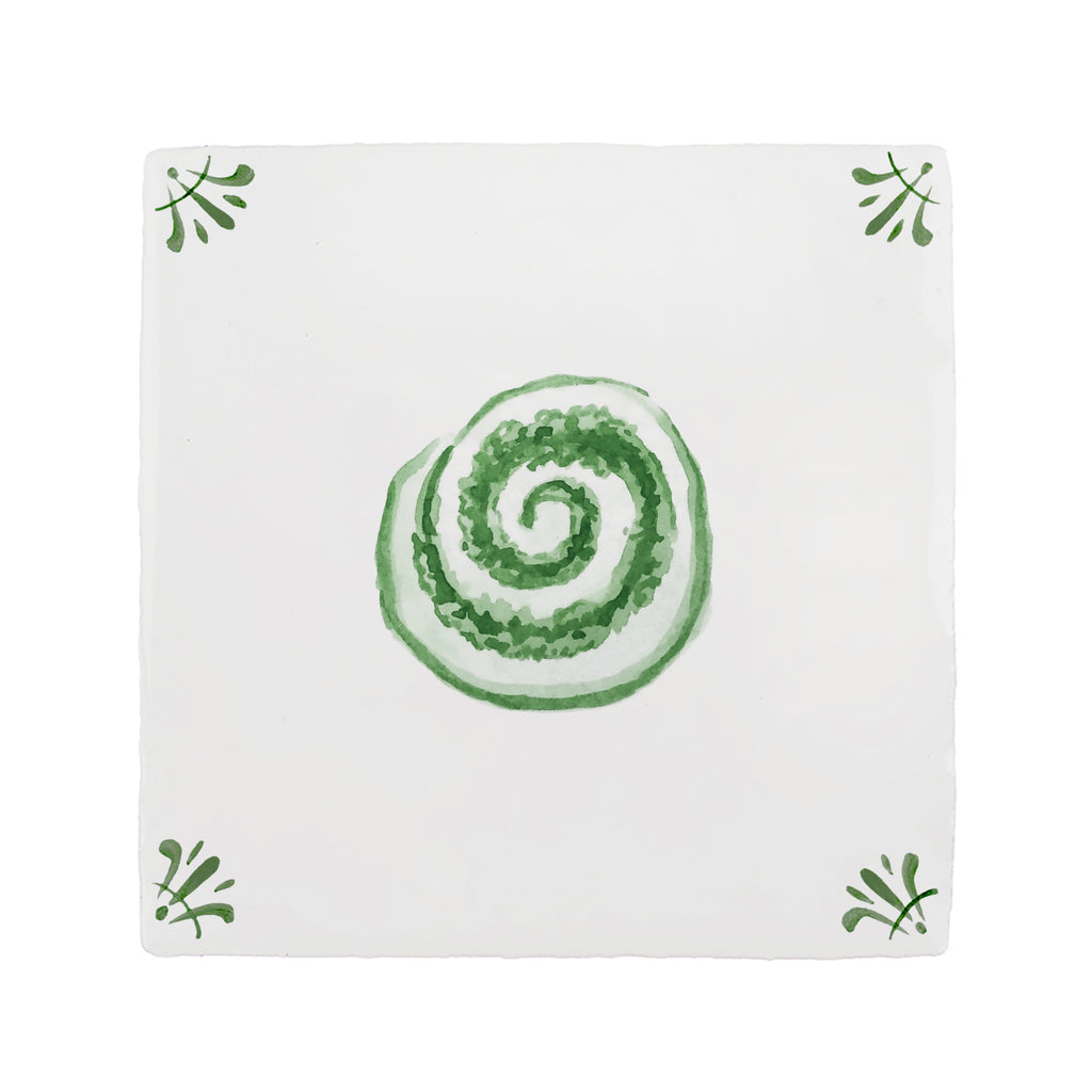 Cinnamon Roll Delft Tile