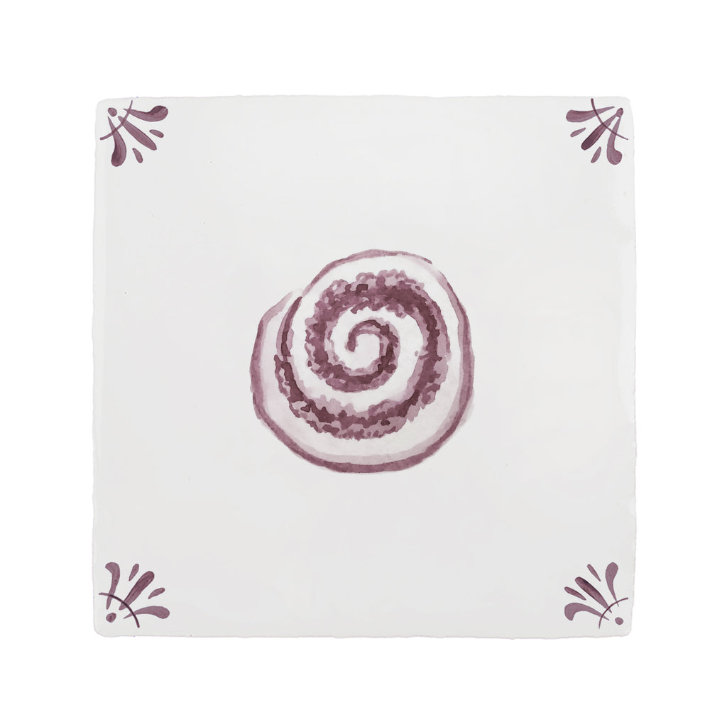 Cinnamon Roll Delft Tile