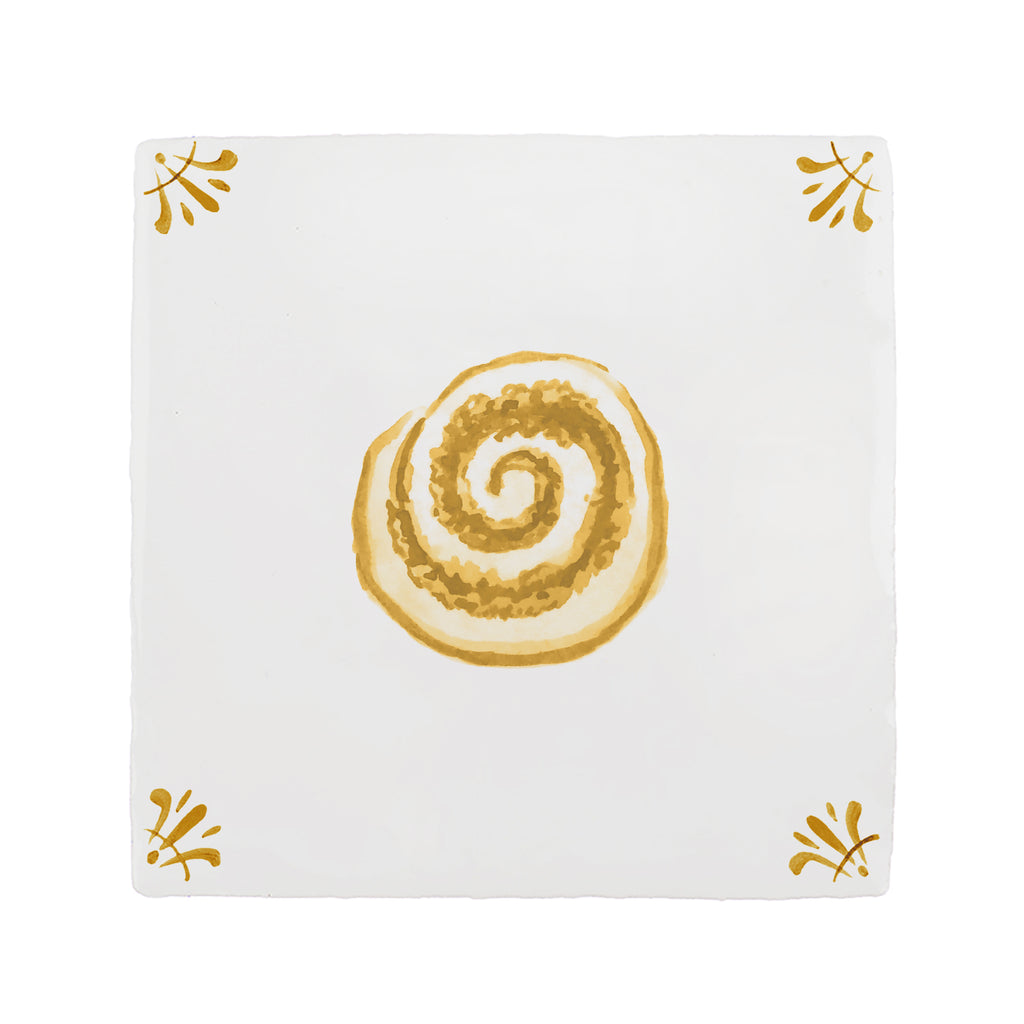 Cinnamon Roll Delft Tile