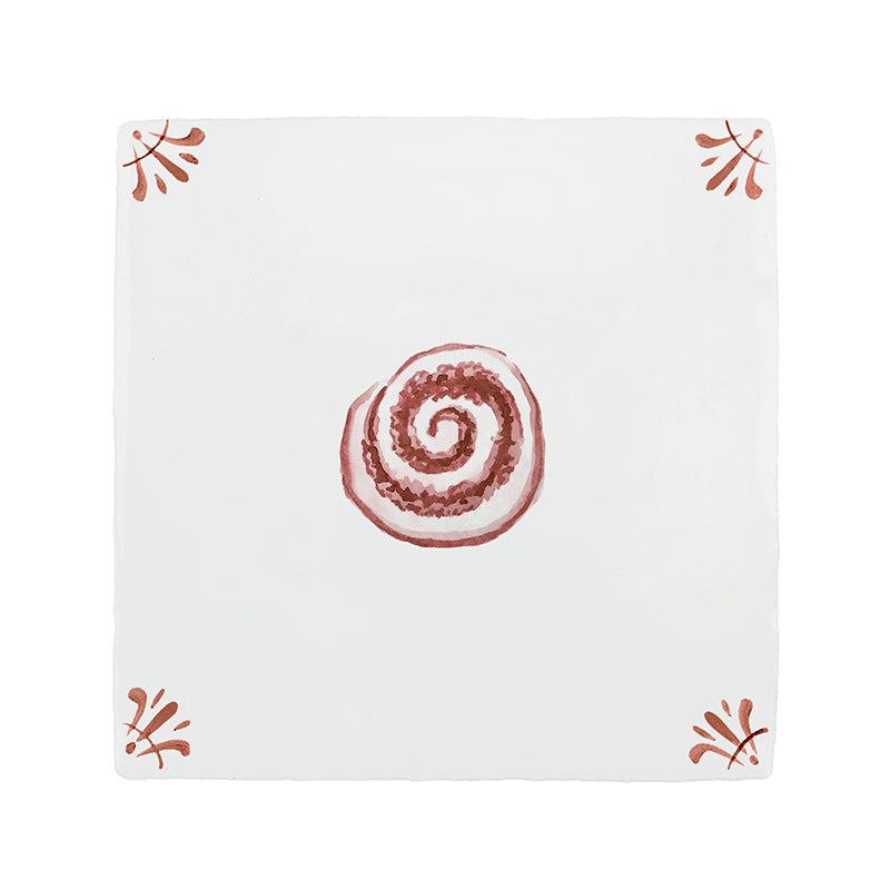 Cinnamon Roll Delft Tile