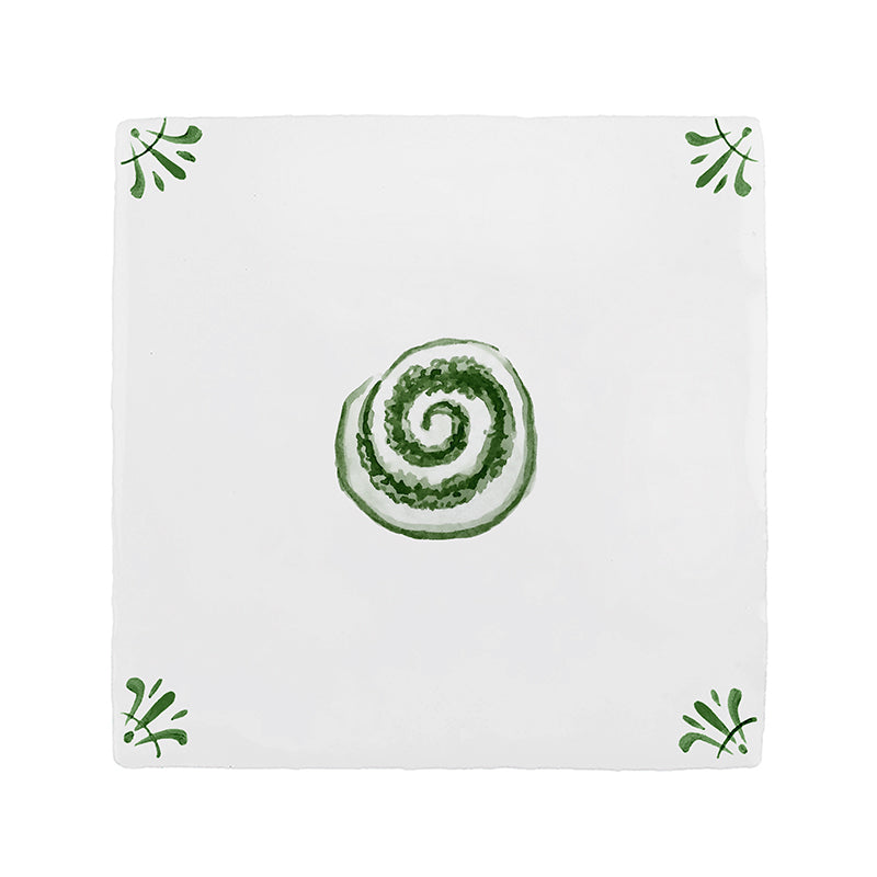 Cinnamon Roll Delft Tile