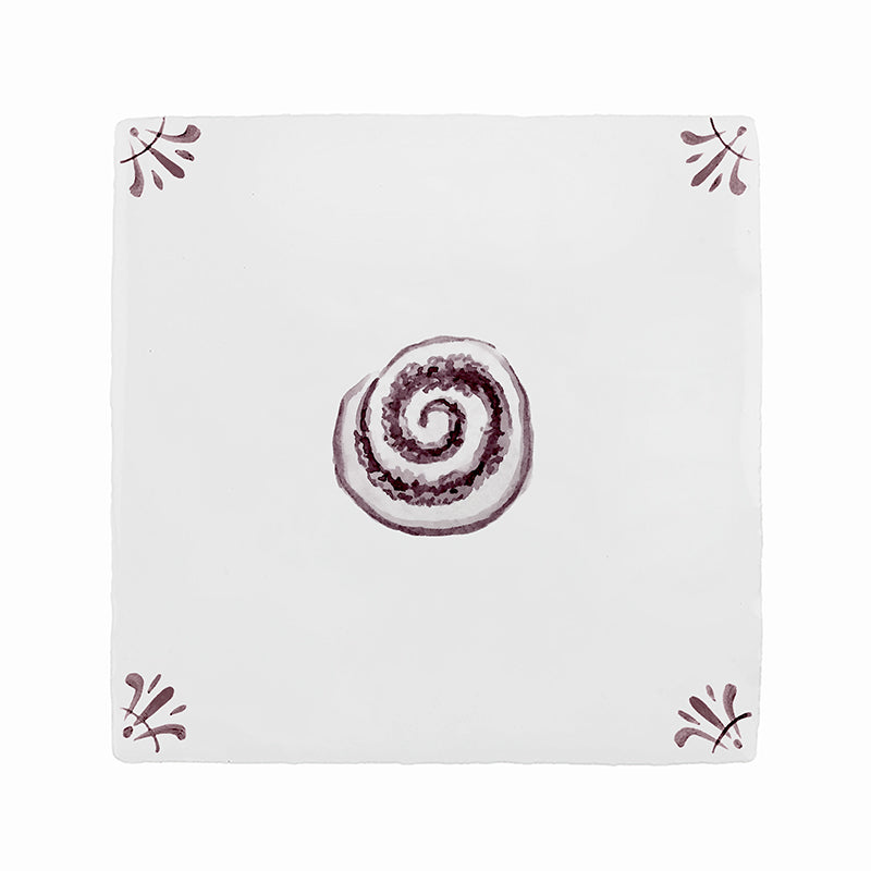 Cinnamon Roll Delft Tile