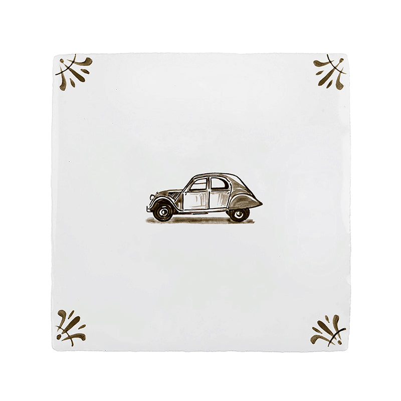 Citroen 2CV Delft Tile