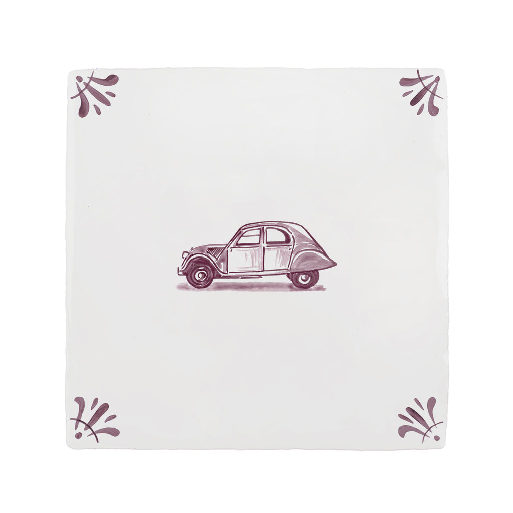 Citroen 2CV Delft Tile
