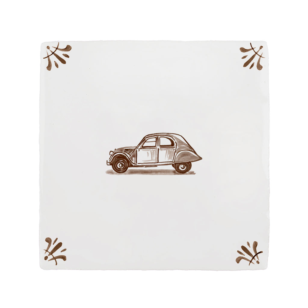 Citroen 2CV Delft Tile
