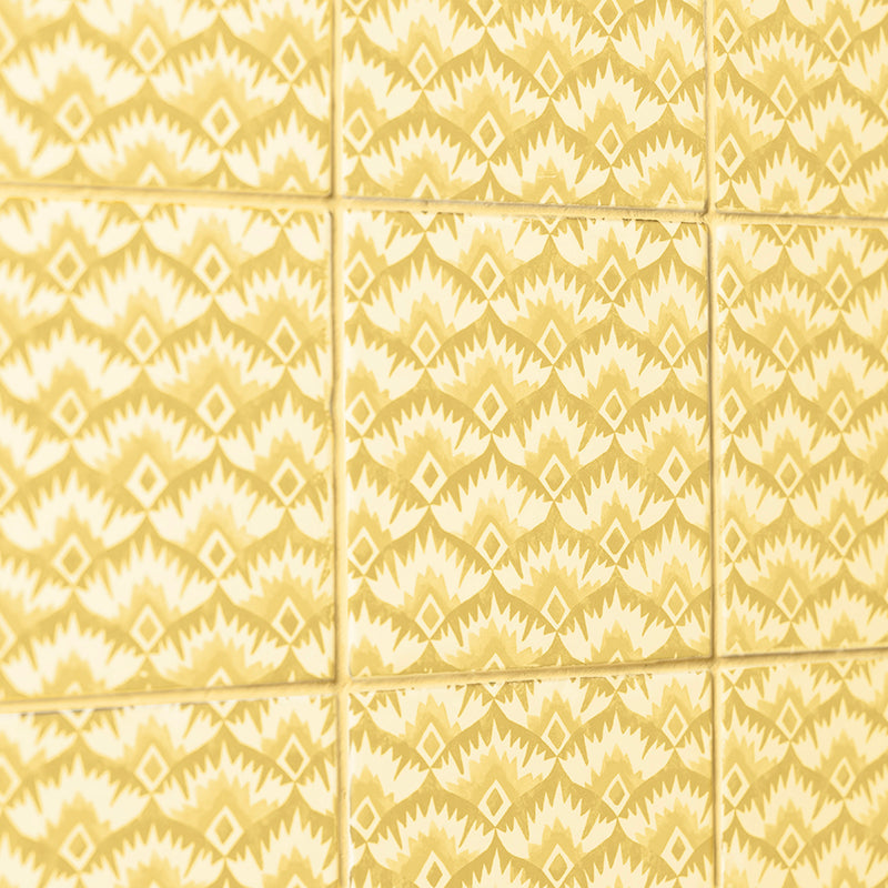 Mrs Platt Tiles, Set of 4, Citron