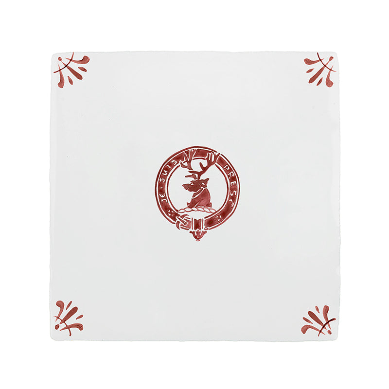 Clan Fraser Crest Delft Tile