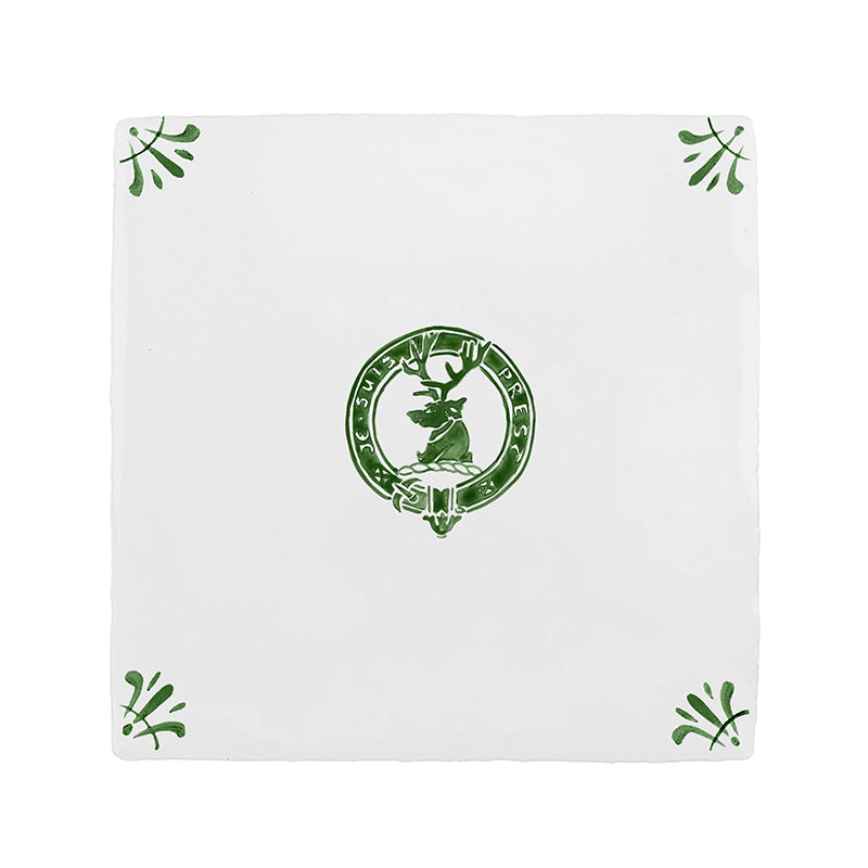 Clan Fraser Crest Delft Tile