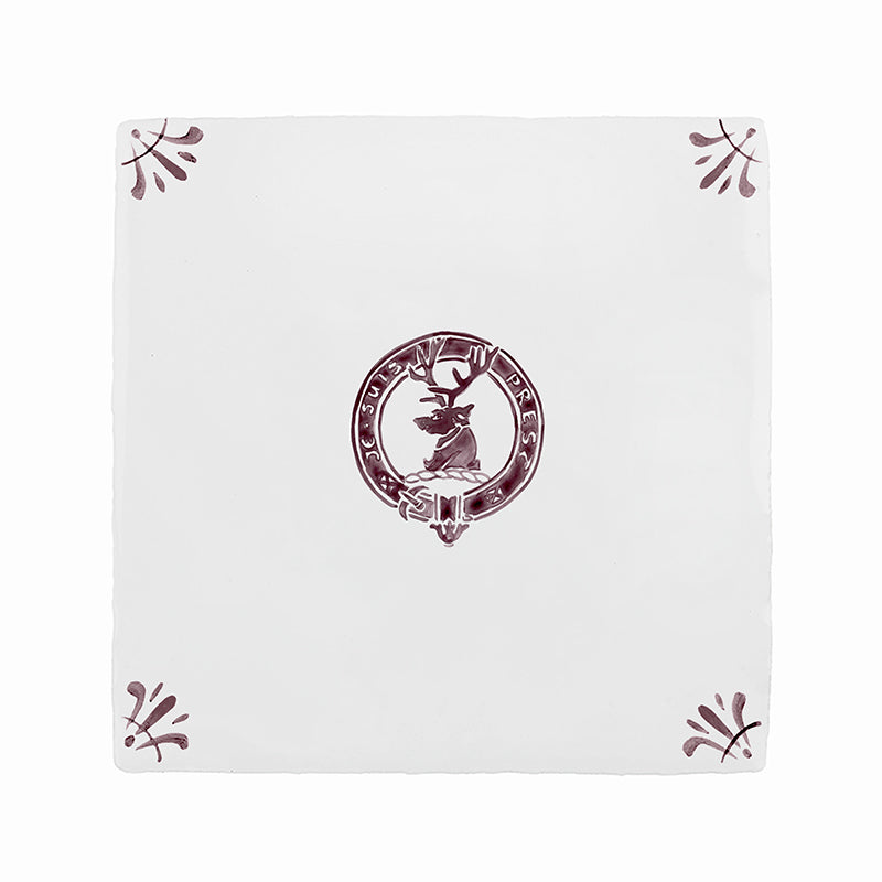 Clan Fraser Crest Delft Tile