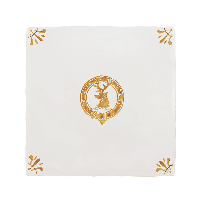 Clan Fraser Crest Delft Tile