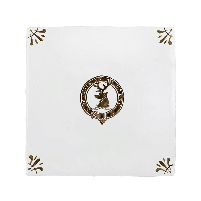 Clan Fraser Crest Delft Tile