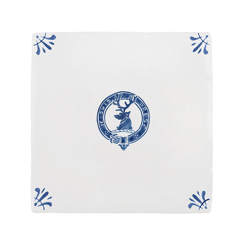 Clan Fraser Crest Delft Tile