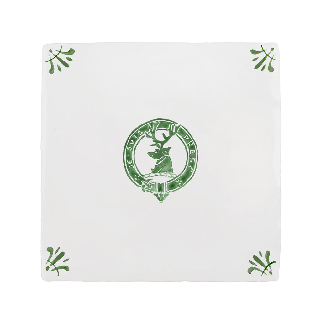 Clan Fraser Crest Delft Tile