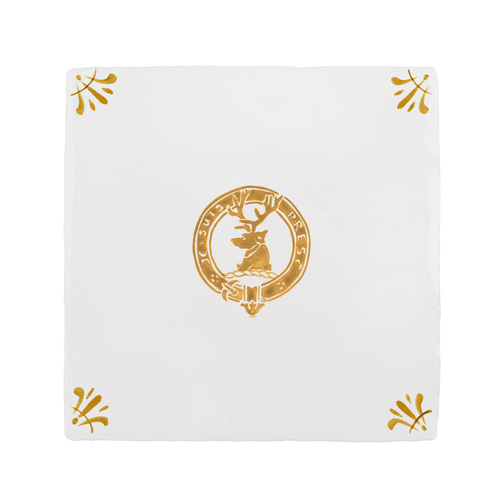 Clan Fraser Crest Delft Tile