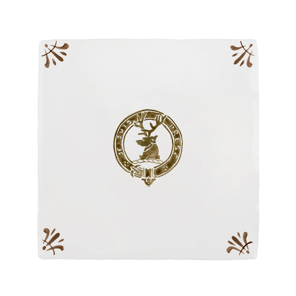 Clan Fraser Crest Delft Tile
