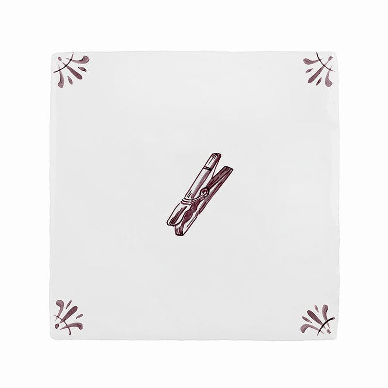 Clothes Peg Delft Tile