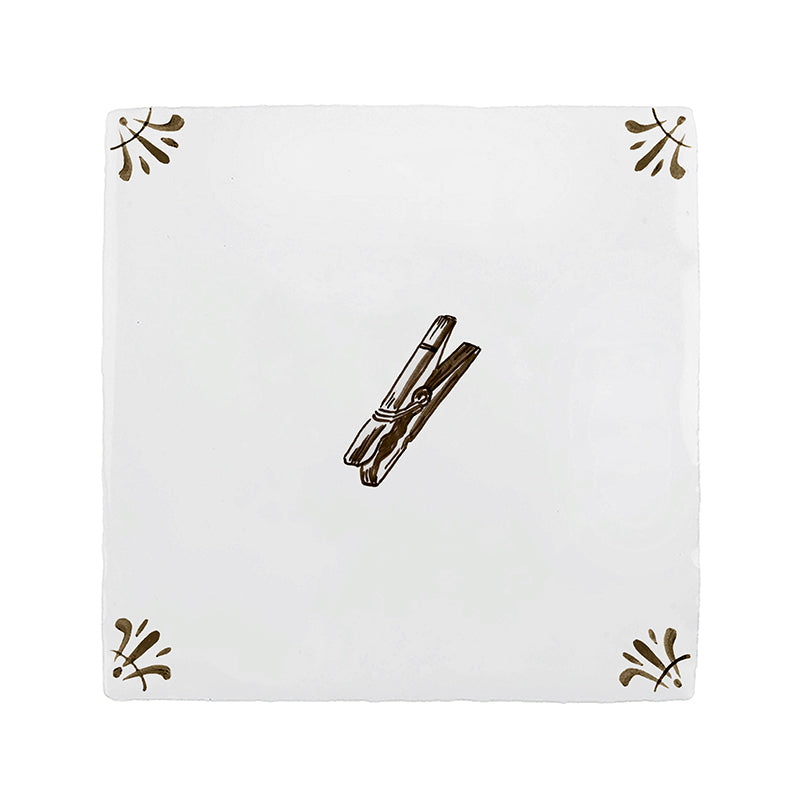 Clothes Peg Delft Tile