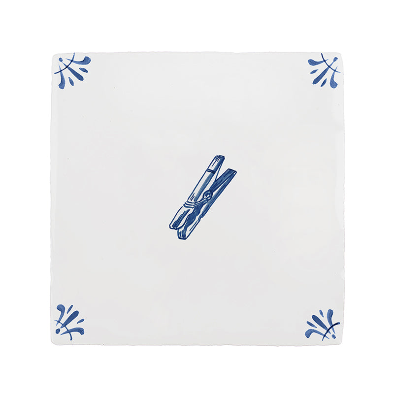 Clothes Peg Delft Tile