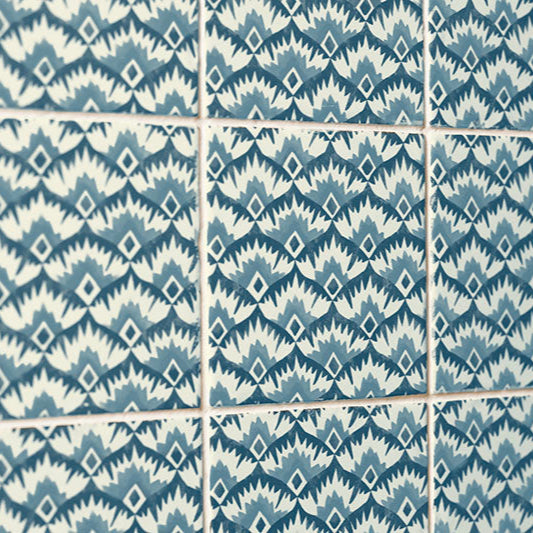 Mrs Platt Tiles, Set of 4, Cobalt