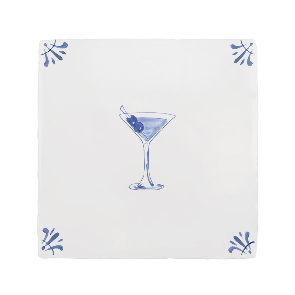 Extra Dirty Martini Delft Tile