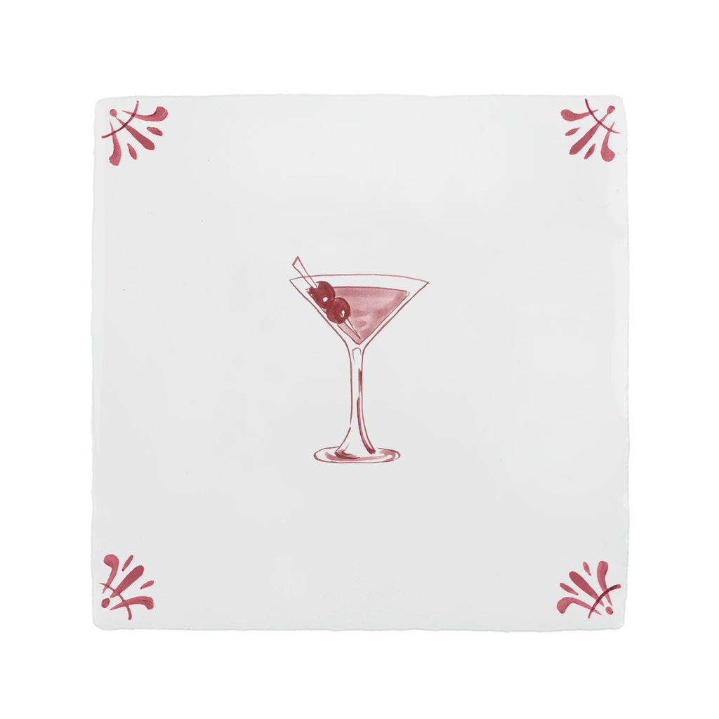 Extra Dirty Martini Delft Tile