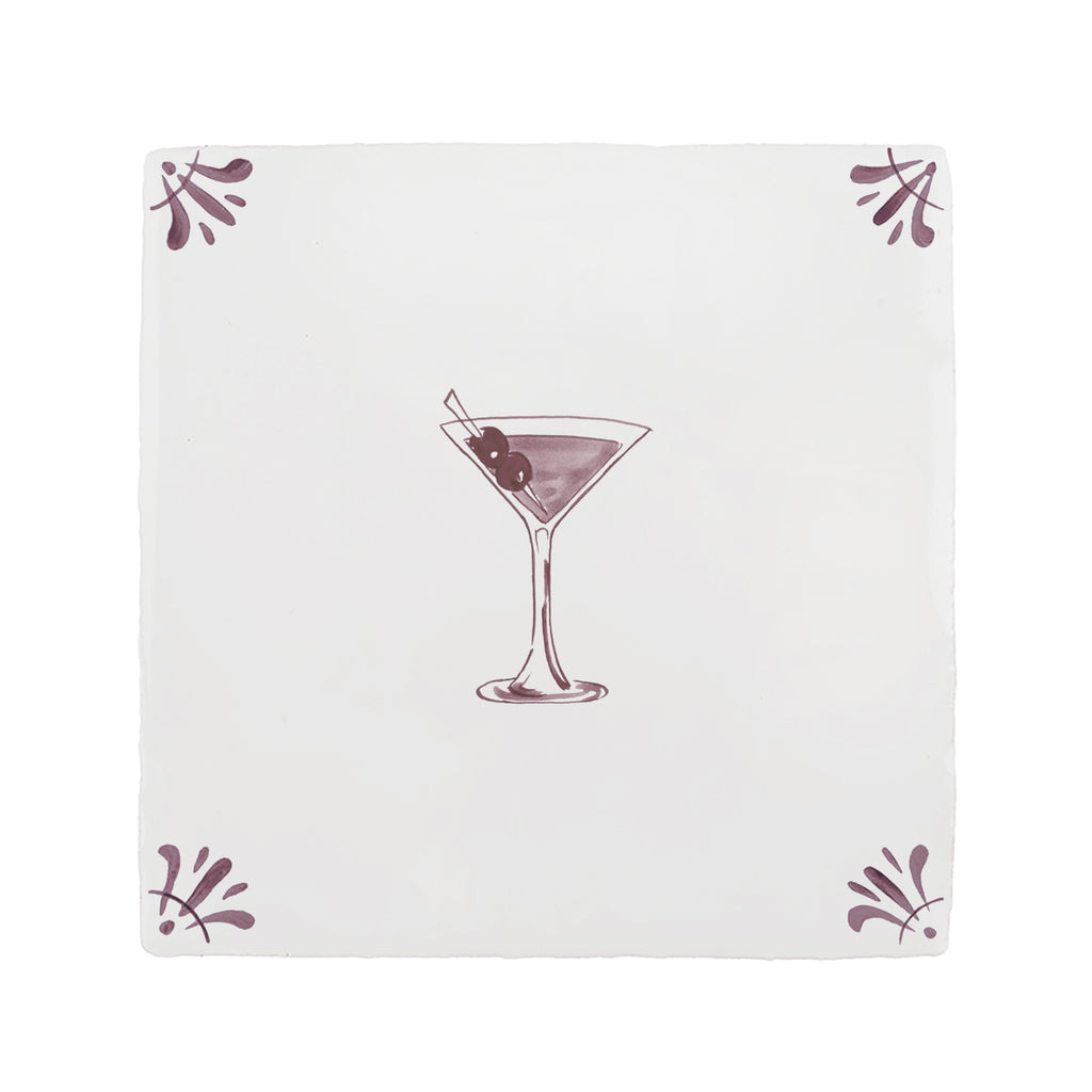 Extra Dirty Martini Delft Tile