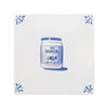 Coconut Oil Delft Tile, Gold Lustre