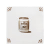 Coconut Oil Delft Tile, Gold Lustre