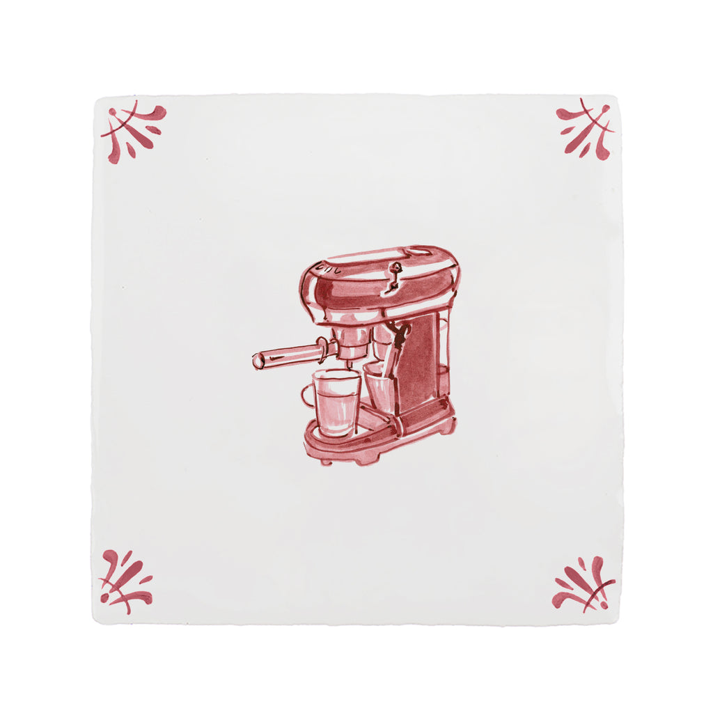 Coffee Machine Delft Tile