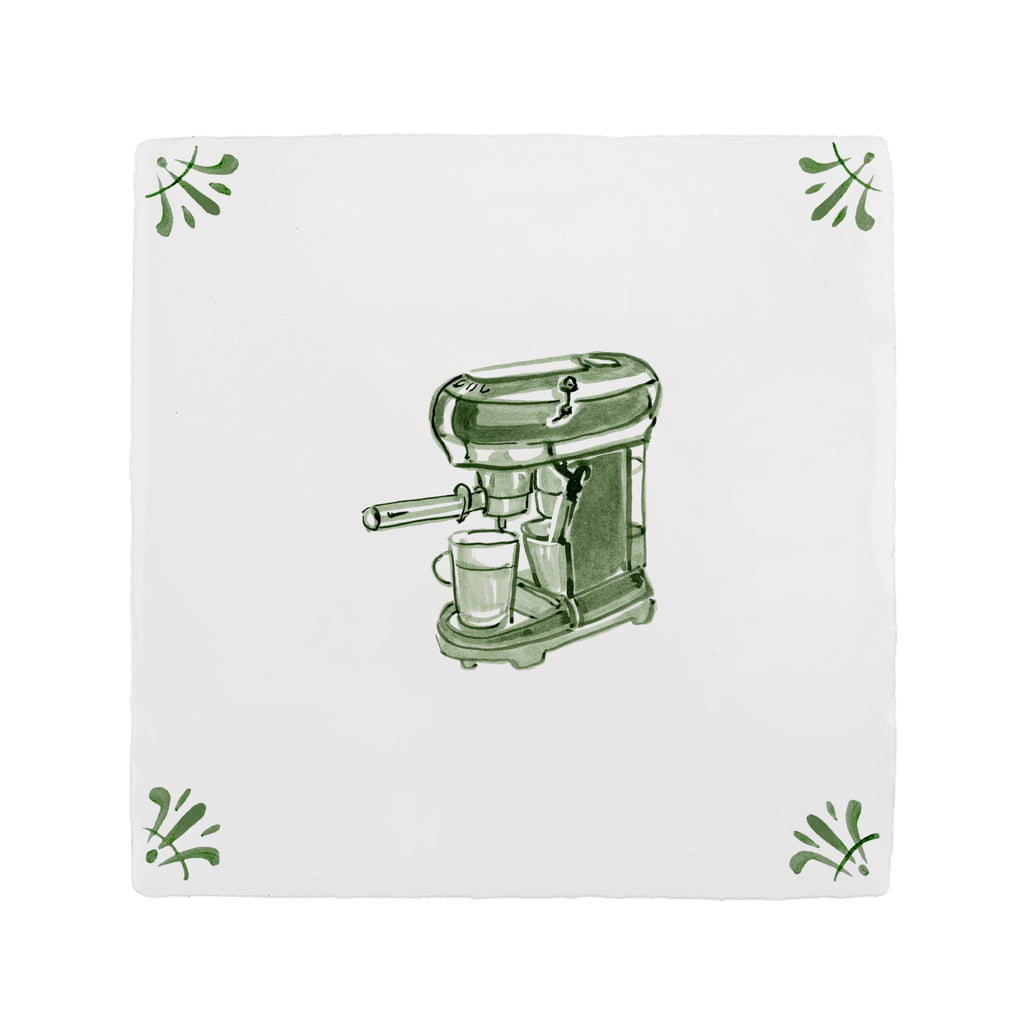 Coffee Machine Delft Tile