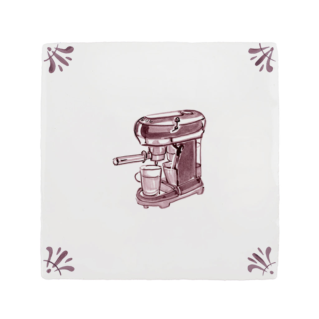 Coffee Machine Delft Tile