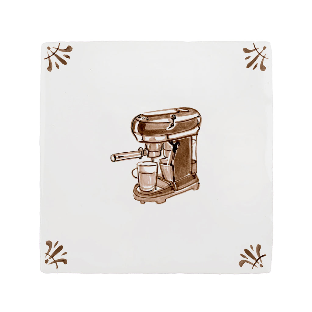 Coffee Machine Delft Tile