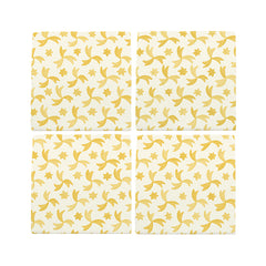 Confetti Tiles, Set of 4, Banana