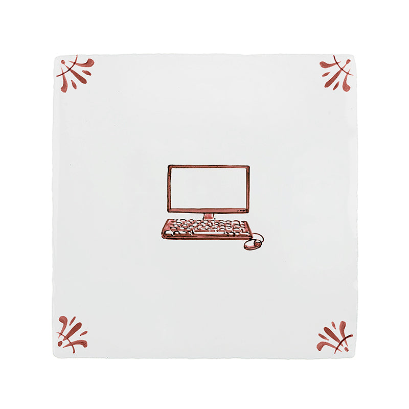 Computer Monitor Delft Tile