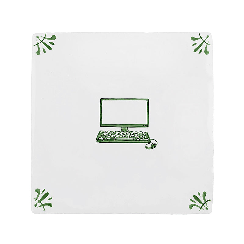 Computer Monitor Delft Tile