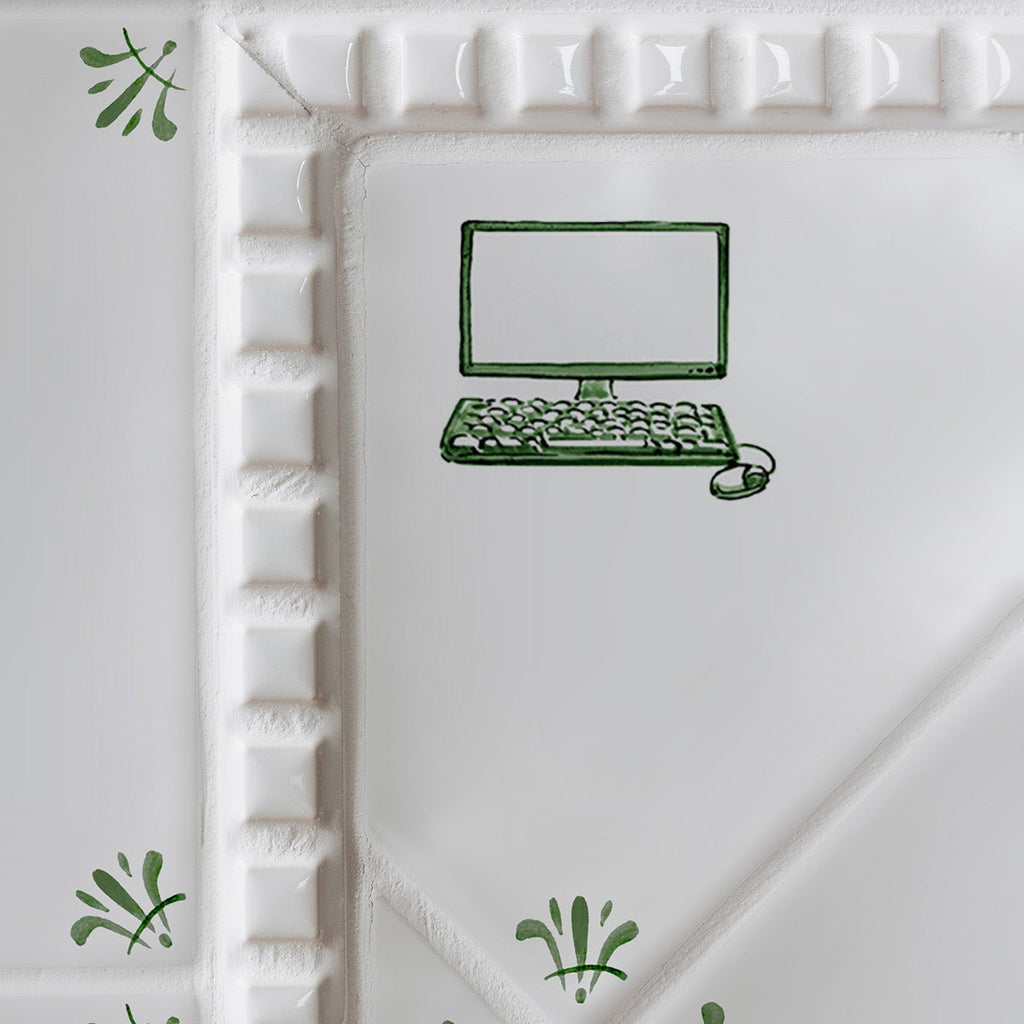 Computer Monitor Delft Tile