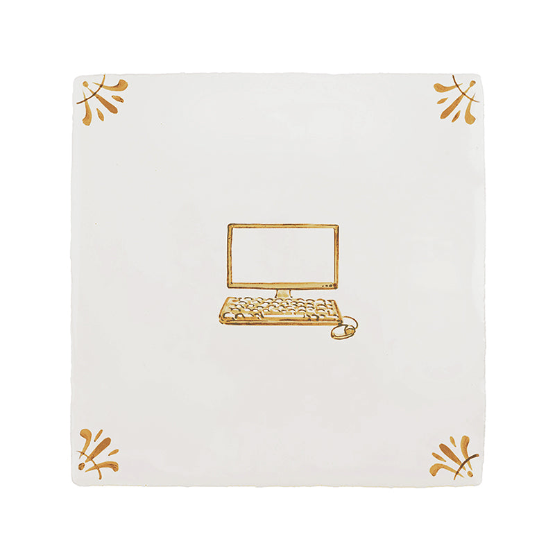 Computer Monitor Delft Tile
