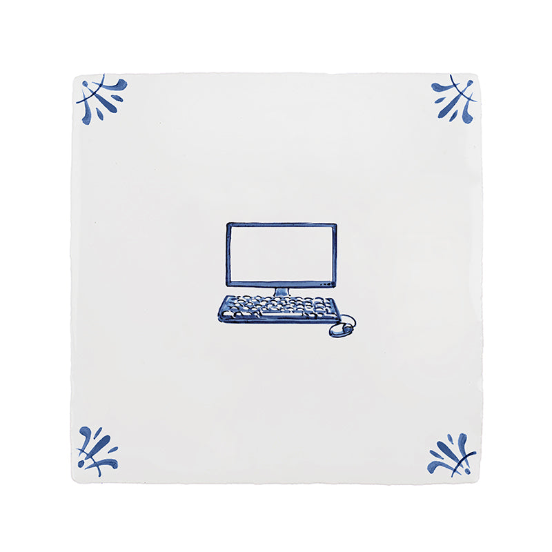 Computer Monitor Delft Tile