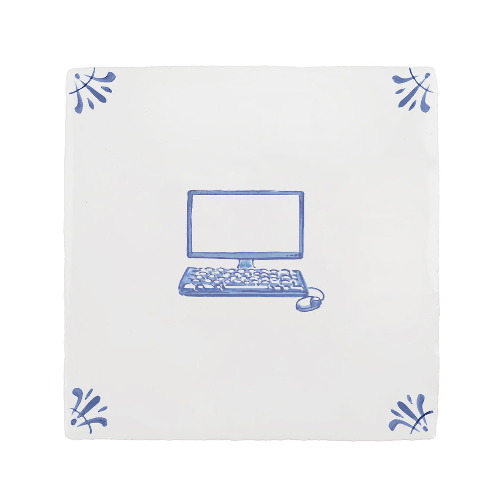 Computer Monitor Delft Tile