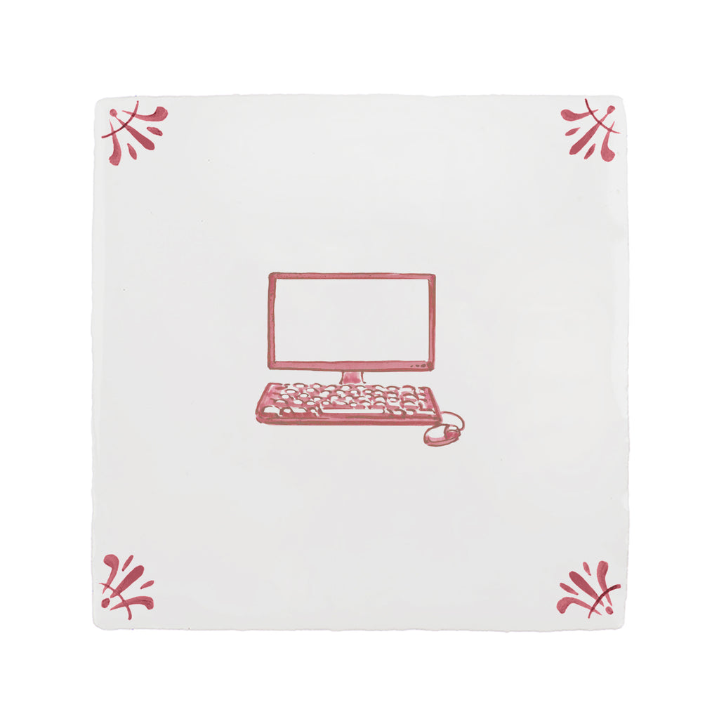 Computer Monitor Delft Tile