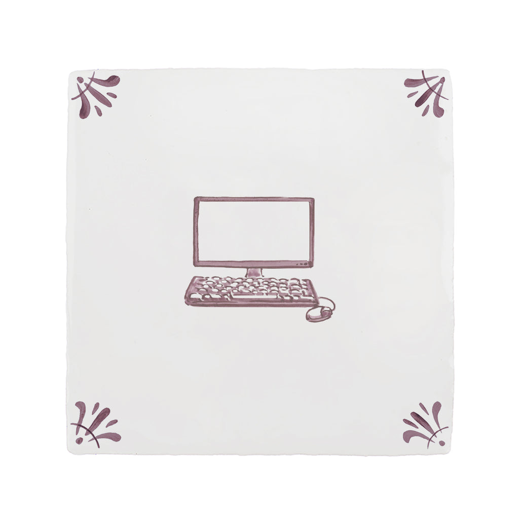 Computer Monitor Delft Tile