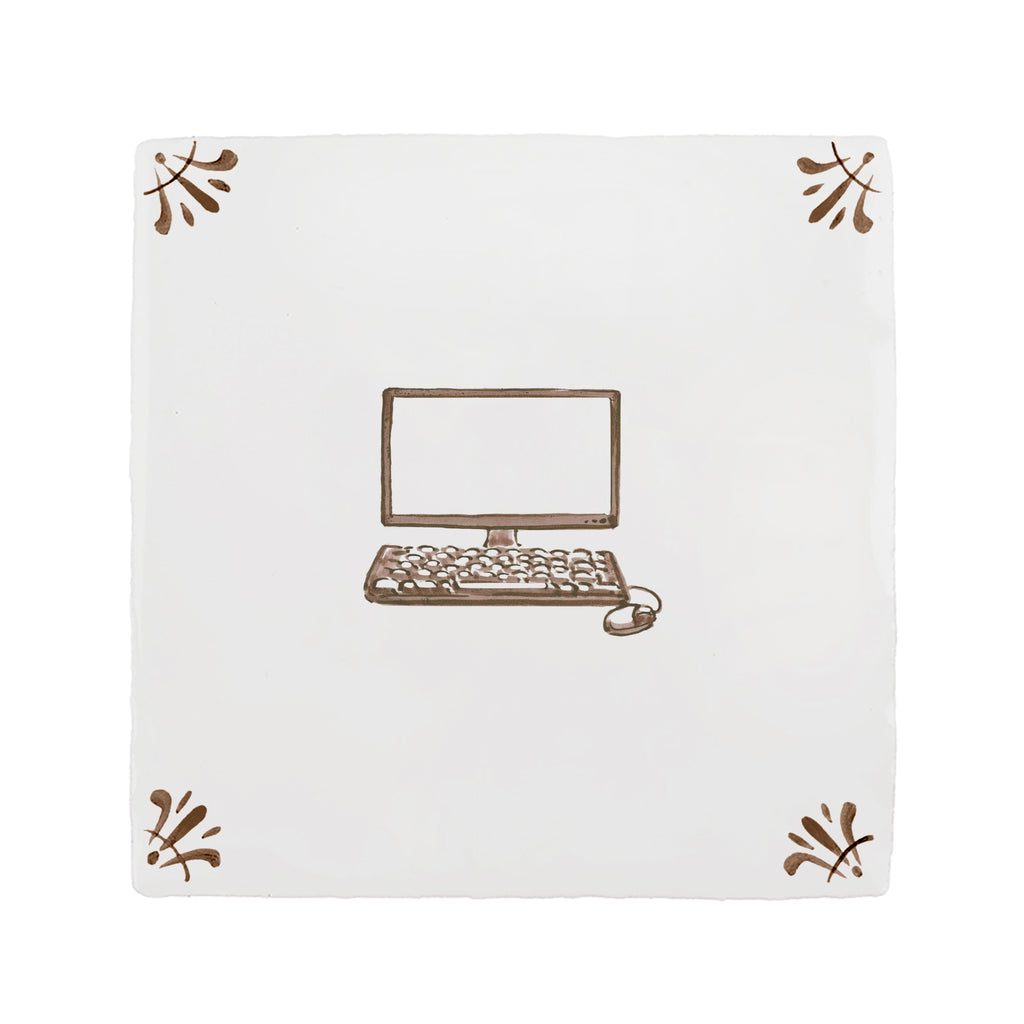Computer Monitor Delft Tile