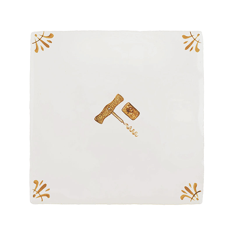 Cork Screw Delft Tile