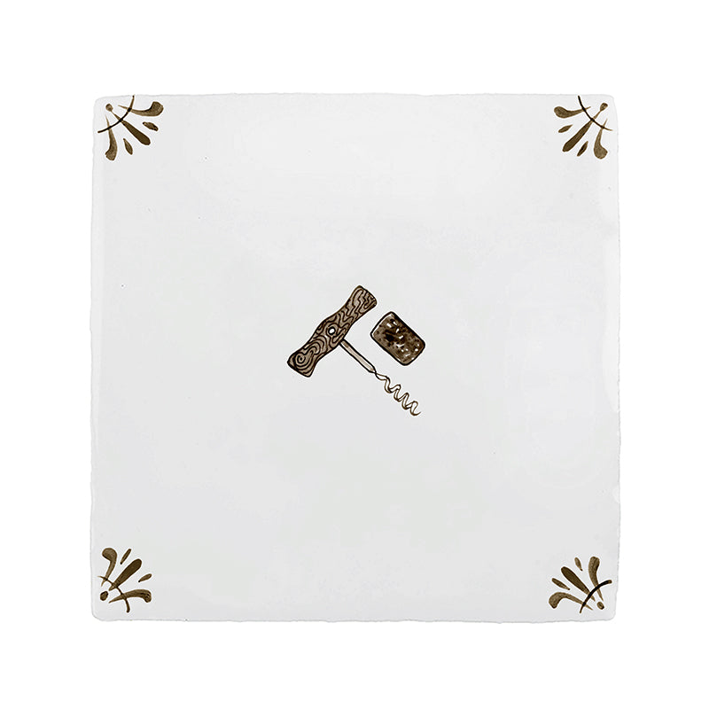 Cork Screw Delft Tile