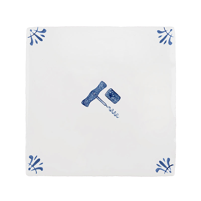 Cork Screw Delft Tile